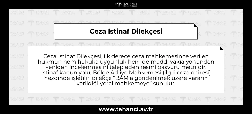 Ceza İstinaf Dilekçesi - tahanci.av.tr
