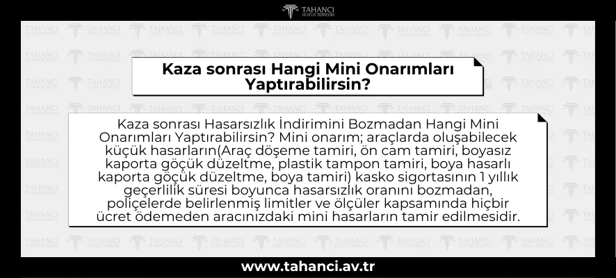Kaza sonrası Hasarsızlık İndirimini Bozmadan Hangi Mini Onarımları Yaptırabilirsin?