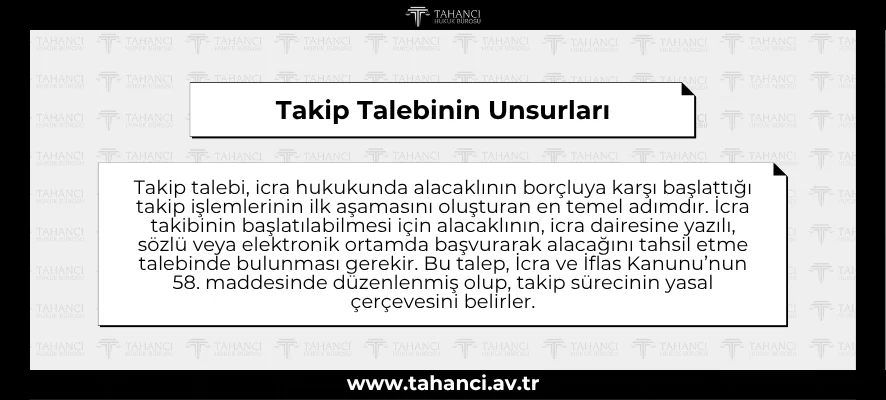 Takip Talebinin Unsurları - tahanci.av.tr