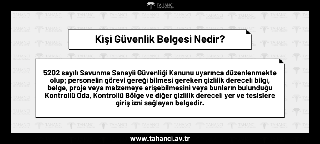 Kişi Güvenlik Belgesi Nedir Kişi Güvenlik Belgesi Nasıl Alınır Tahancı