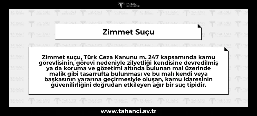 Zimmet Suçu - tahanci.av.tr