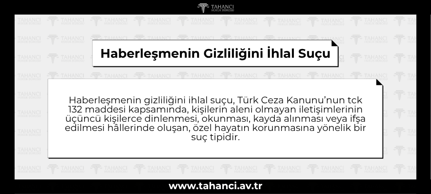 Haberleşmenin Gizliliğini İhlal Suçu - tahanci.av.tr