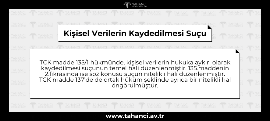 Kişisel Verilerin Kaydedilmesi Suçu - tahanci.av.tr