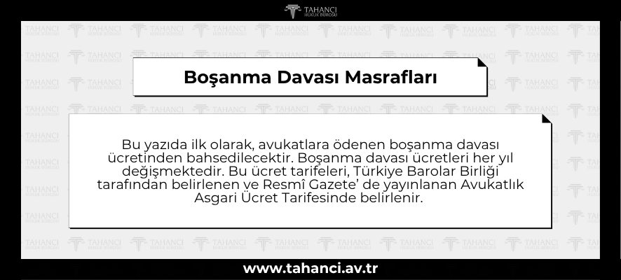 Boşanma Davası Masrafları - tahanci.av.tr
