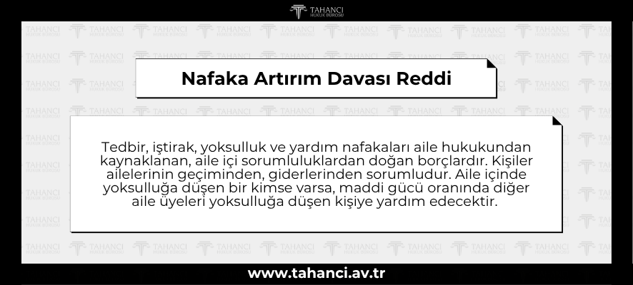 Nafaka Artırım Davası Reddi - tahanci.av.tr
