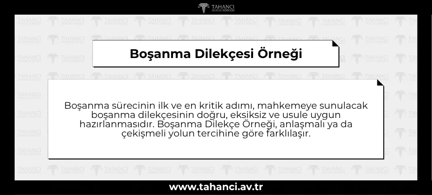 Boşanma Dilekçesi Örneği - tahanci.av.tr