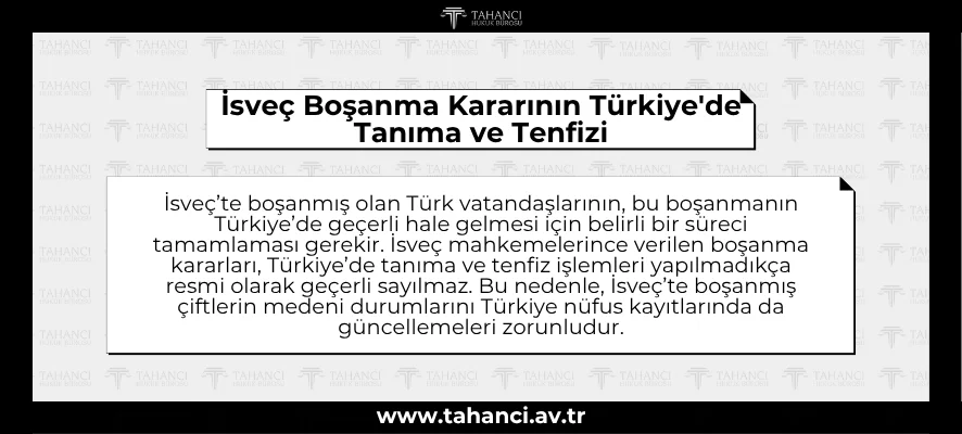 İsveç Boşanma Kararının Türkiye'de Tanıma ve Tenfizi - tahanci.av.tr
