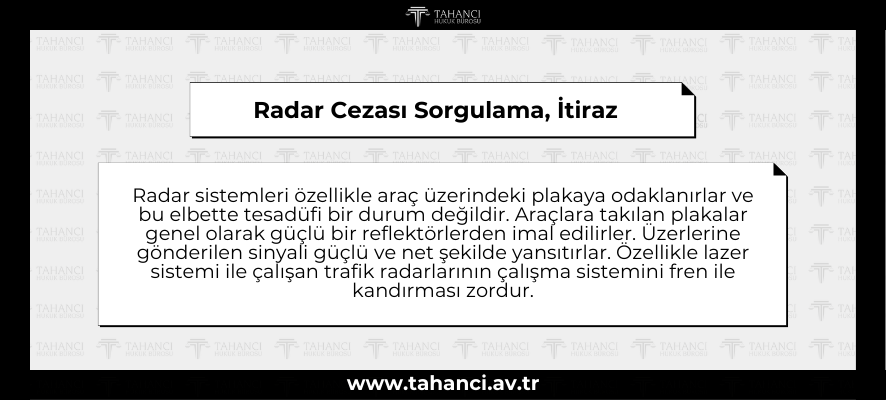 Radar Cezası Sorgulama, İtiraz - tahanci.av.tr