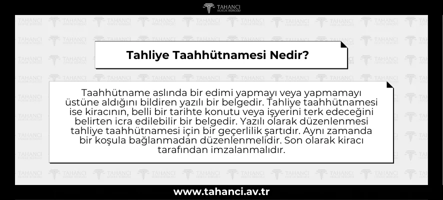 Tahliye Taahhütnamesi Nedir - tahanci.av.tr