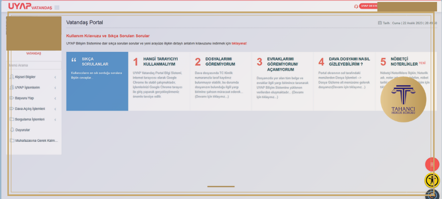 uyap vatandas portali tahanci Uyap Nedir, Uyap Vatandaş Portal, E-Satış
