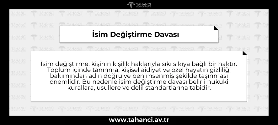 İsim Değiştirme Davası - tahanci.av.tr