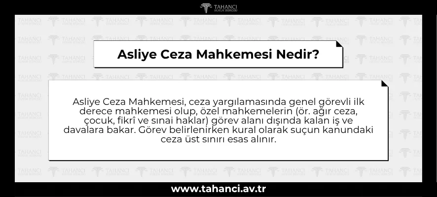 Asliye Ceza Mahkemesi Nedir?