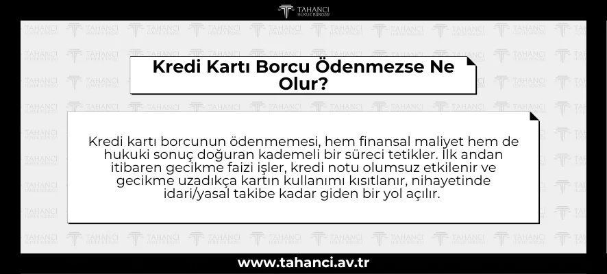 Kredi Kartı Borcu Ödenmezse Ne Olur - tahanci.av.tr