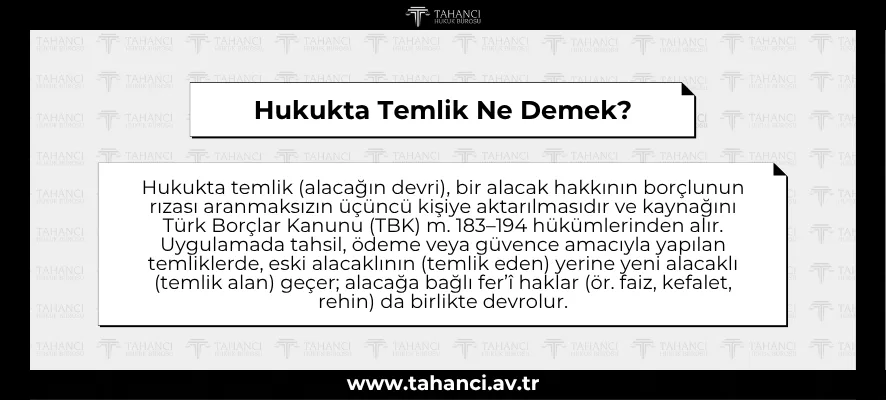 Hukukta Temlik Ne Demek?
