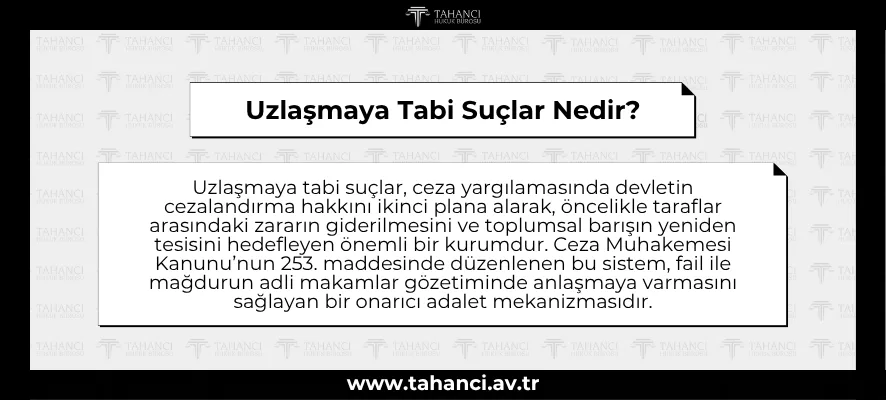 Uzlaşmaya Tabi Suçlar Nedir?