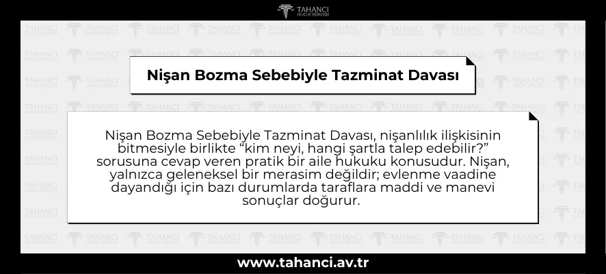 Nişan Bozma Sebebiyle Tazminat Davası
