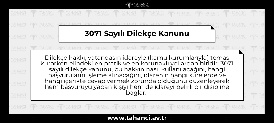 3071 Sayılı Dilekçe Kanunu - tahanci
