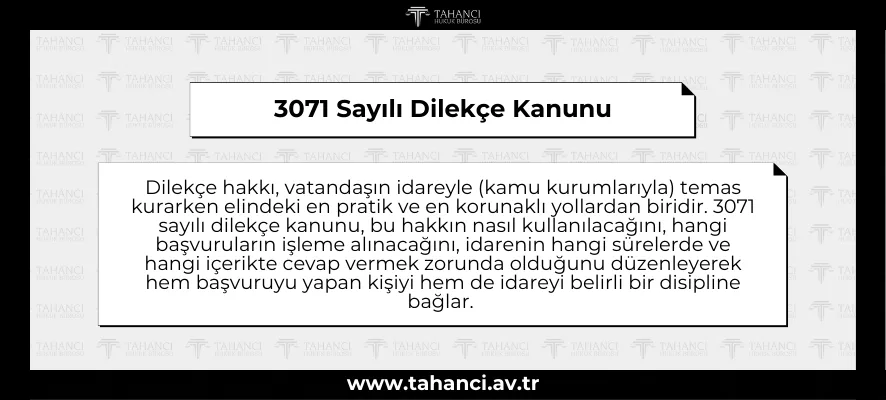 3071 Sayılı Dilekçe Kanunu