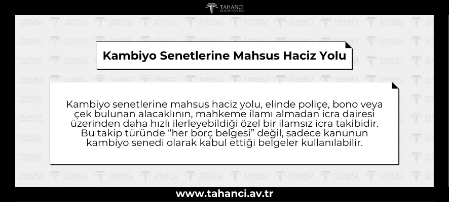 Kambiyo Senetlerine Mahsus Haciz Yolu - tahanci