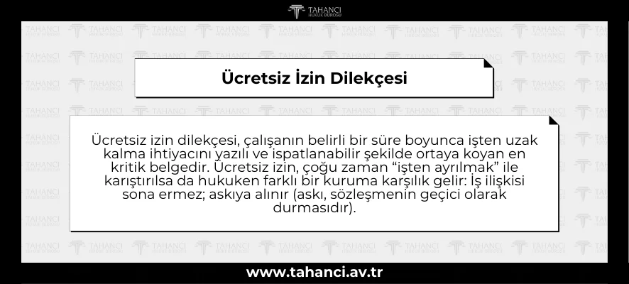 Ücretsiz İzin Dilekçesi - tahanci