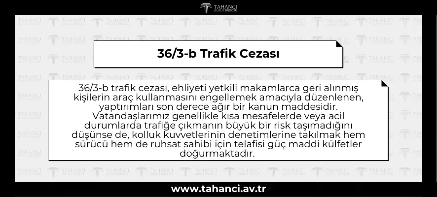 36/3-b Trafik Cezası