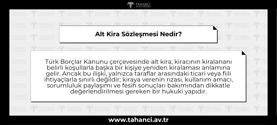 Alt Kira Sözleşmesi Nedir - tahanci
