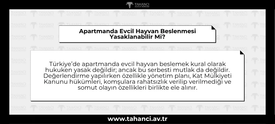 Apartmanda Evcil Hayvan Beslenmesi Yasaklanabilir Mi?