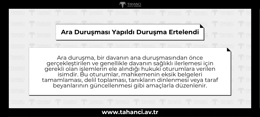 Ara Duruşması Yapıldı Duruşma Ertelendi