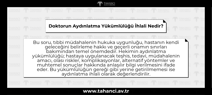 Doktorun Aydınlatma Yükümlülüğü İhlali Nedir - tahanci