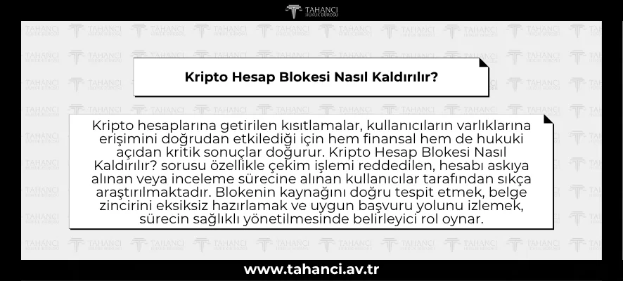 Kripto Hesap Blokesi Nasıl Kaldırılır?