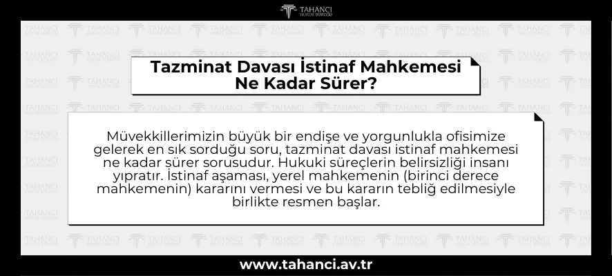 Tazminat Davası İstinaf Mahkemesi Ne Kadar Sürer?