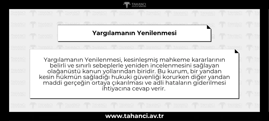 Yargılamanın Yenilenmesi