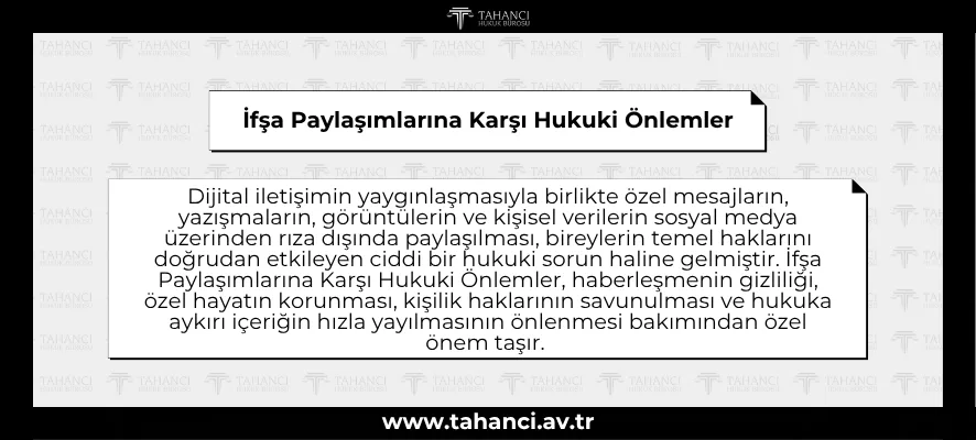 İfşa Paylaşımlarına Karşı Hukuki Önlemler