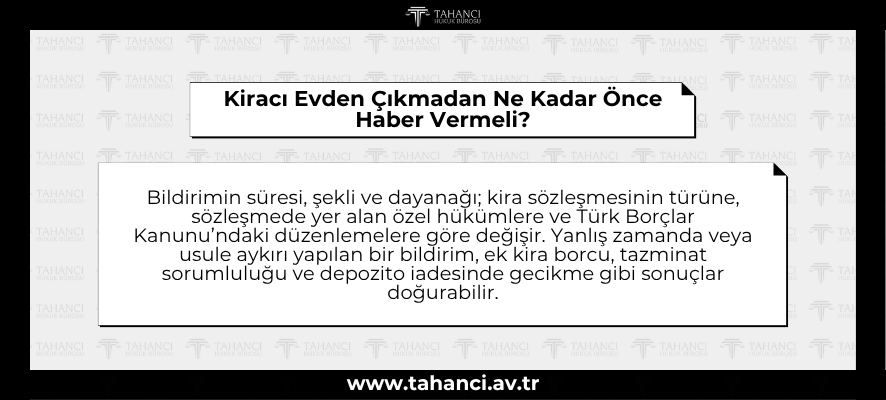 Kiracı Evden Çıkmadan Ne Kadar Önce Haber Vermeli - tahanci