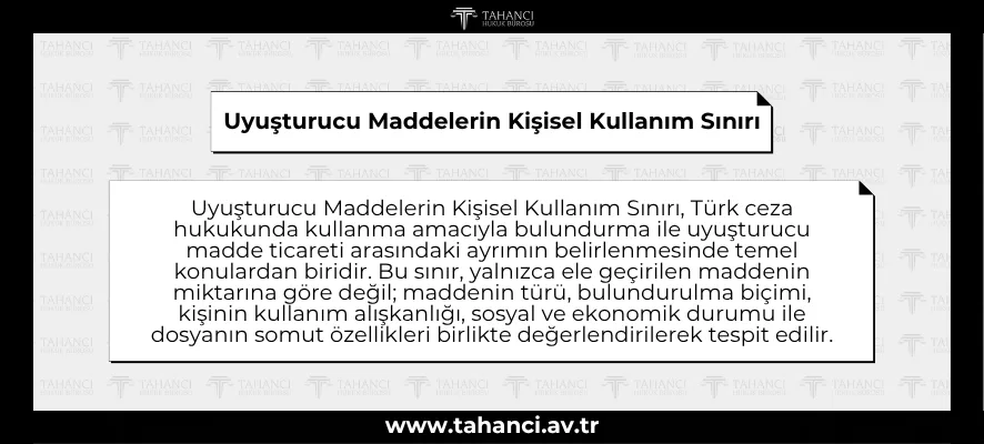 Uyuşturucu Maddelerin Kişisel Kullanım Sınırı