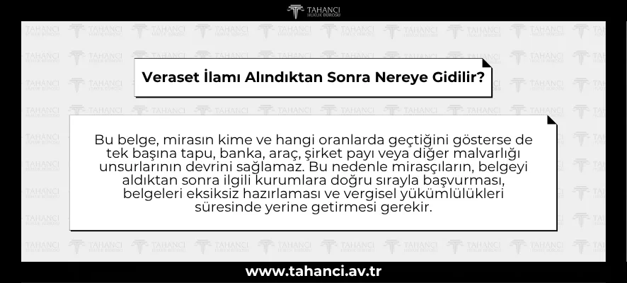 Veraset İlamı Alındıktan Sonra Nereye Gidilir?