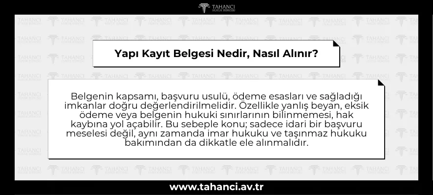 Yapı Kayıt Belgesi Nedir, Nasıl Alınır?